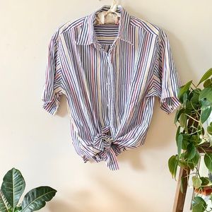 Vintage Pin Striped Button Up
